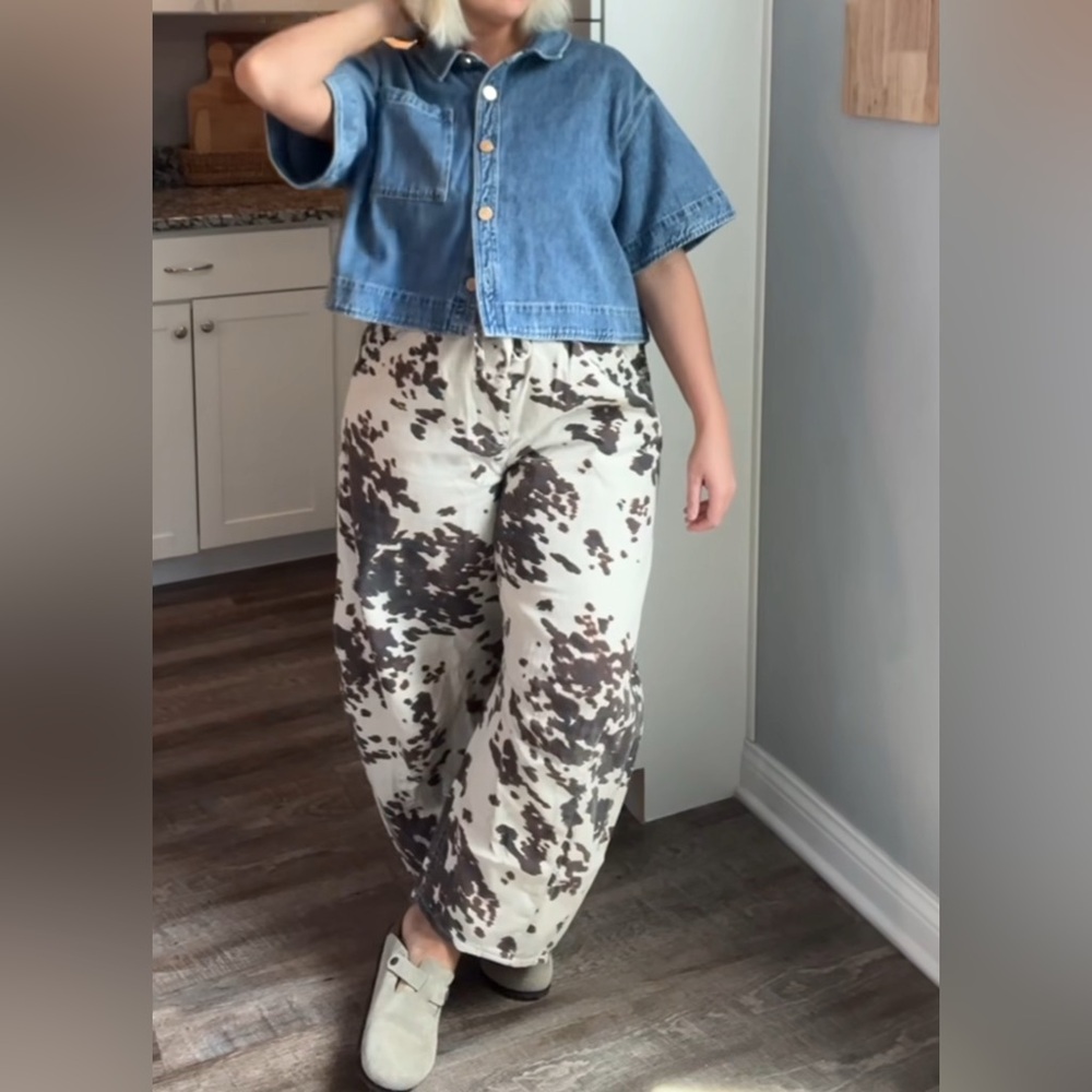 Shortsleeve denim top (cropped)